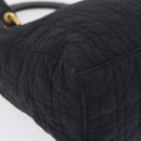 Christian Dior Lady Dior Canage Hand Bag Canvas Black Gold Auth ep16514-18