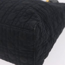 Christian Dior Lady Dior Canage Hand Bag Canvas Black Gold Auth ep16514-21