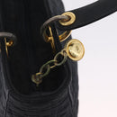 Christian Dior Lady Dior Canage Hand Bag Canvas Black Gold Auth ep16514-22