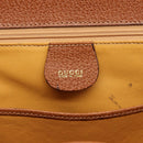 GUCCI Bamboo Hand Bag Leather Brown Gold 000 113 0633 Auth ep16515V-19