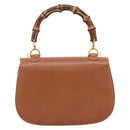GUCCI Bamboo Hand Bag Leather Brown Gold 000 113 0633 Auth ep16515V-2
