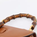 GUCCI Bamboo Hand Bag Leather Brown Gold 000 113 0633 Auth ep16515V-8