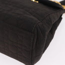 Christian Dior Canage Shoulder Bag Canvas Black Gold Auth ep16517-12