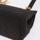 Christian Dior Canage Shoulder Bag Canvas Black Gold Auth ep16517-14
