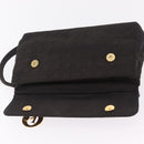 Christian Dior Canage Shoulder Bag Canvas Black Gold Auth ep16517-16