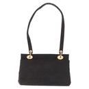 Christian Dior Canage Shoulder Bag Canvas Black Gold Auth ep16517-4