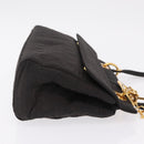 Christian Dior Canage Shoulder Bag Canvas Black Gold Auth ep16517-5