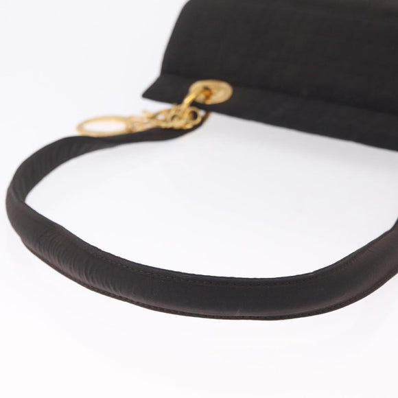 Christian Dior Canage Shoulder Bag Canvas Black Gold Auth ep16517