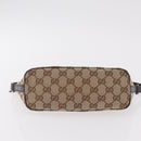 GUCCI GG Canvas Web Sherry Line Hand Bag Beige Silver 141809 Auth ep16518A-10