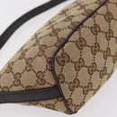 GUCCI GG Canvas Web Sherry Line Hand Bag Beige Silver 141809 Auth ep16518A-11