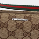 GUCCI GG Canvas Web Sherry Line Hand Bag Beige Silver 141809 Auth ep16518A-15