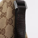 GUCCI GG Canvas Web Sherry Line Hand Bag Beige Silver 141809 Auth ep16518A-17