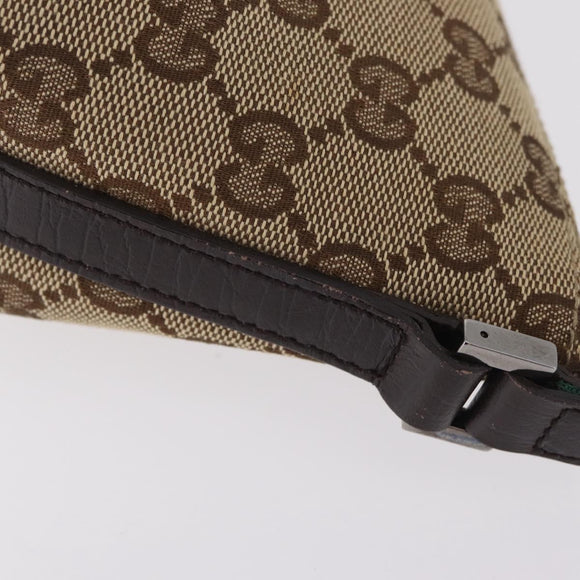 GUCCI GG Canvas Web Sherry Line Hand Bag Beige Silver 141809 Auth ep16518A