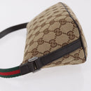 GUCCI GG Canvas Web Sherry Line Hand Bag Beige Silver 141809 Auth ep16518A-6