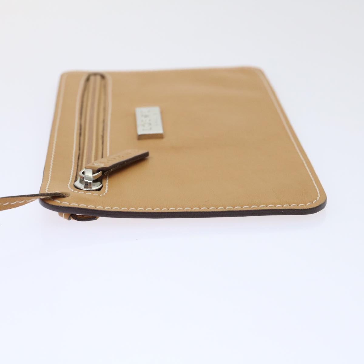 LOEWE Hand Bag Leather Beige Auth ep1652