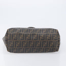 FENDI Zucca Canvas Tote Bag PVC Black Brown Auth ep16520A-5