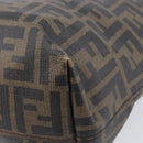 FENDI Zucca Canvas Tote Bag PVC Black Brown Auth ep16520A-16