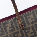 FENDI Zucca Canvas Tote Bag PVC Black Brown Auth ep16520A-19