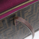 FENDI Zucca Canvas Tote Bag PVC Black Brown Auth ep16520A-9