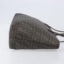 FENDI Zucca Canvas Tote Bag PVC Black Brown Auth ep16520A-3