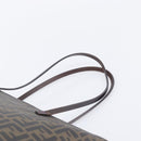FENDI Zucca Canvas Tote Bag PVC Black Brown Auth ep16520A-14
