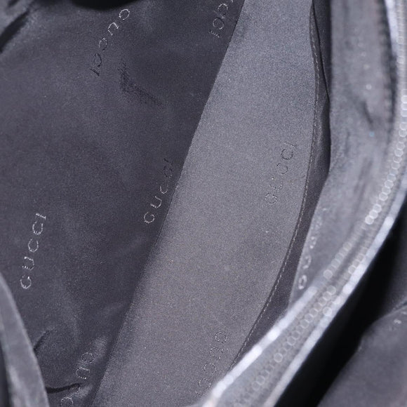 GUCCI Bamboo Tote Bag Nylon Black Silver 002 1016 Auth ep16523