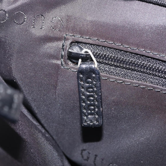 GUCCI Bamboo Tote Bag Nylon Black Silver 002 1016 Auth ep16523