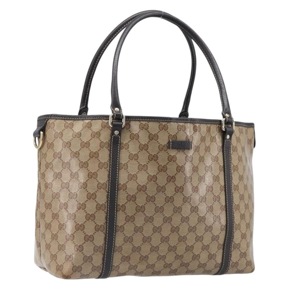 GUCCI GG Crystal Tote Bag Outlet Beige Gold 265695 Auth ep16526A