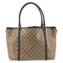 GUCCI GG Crystal Tote Bag Outlet Beige Gold 265695 Auth ep16526A-3