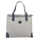 GUCCI GG Supreme Tote Bag PVC Navy Gold 002 123 0093 Auth ep16531-2