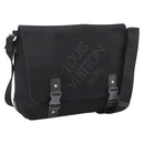 LOUIS VUITTON Damier Geant Petite Message Bag Black M93618 LV Auth ep16537-1