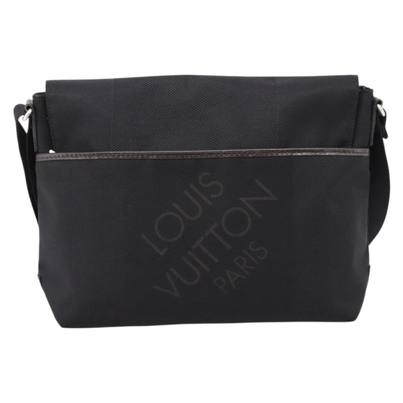 LOUIS VUITTON Damier Geant Petite Message Bag Black M93618 LV Auth ep16537