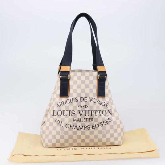 LOUIS VUITTON Damier Azur Plan Soleil Cabas PM Tote Bag N41179 LV Auth ep16538V