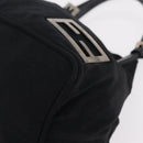 FENDI Hand Bag Cotton Jersey Black Silver Auth ep16540-9