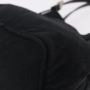 FENDI Hand Bag Cotton Jersey Black Silver Auth ep16540-16