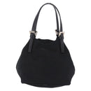 FENDI Hand Bag Cotton Jersey Black Silver Auth ep16540-2