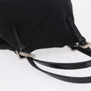 FENDI Hand Bag Cotton Jersey Black Silver Auth ep16540-6