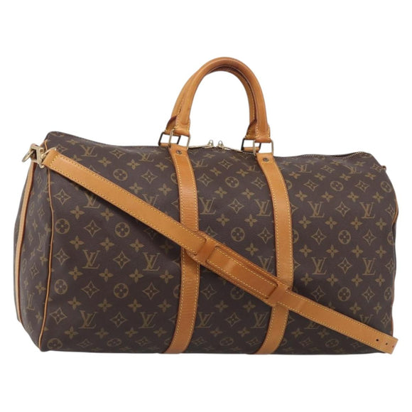 LOUIS VUITTON Monogram Keepall Bandouliere 50 Boston Bag M41416 LV Auth ep16541A