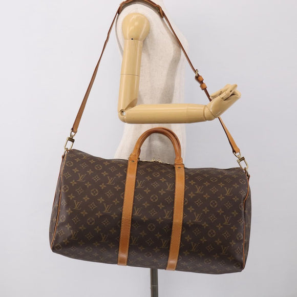 LOUIS VUITTON Monogram Keepall Bandouliere 50 Boston Bag M41416 LV Auth ep16541A