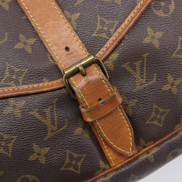 LOUIS VUITTON Monogram Saumur 35 Shoulder Bag M42254 LV Auth ep16543
