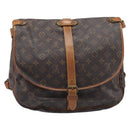 LOUIS VUITTON Monogram Saumur 35 Shoulder Bag M42254 LV Auth ep16543-3
