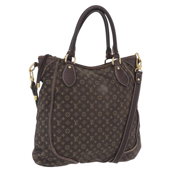 LOUIS VUITTON Monogram Mini Lin Buzasu Anjoul Bag Ebene M95617 LV Auth ep16544