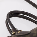 LOUIS VUITTON Monogram Mini Lin Buzasu Anjoul Bag Ebene M95617 LV Auth ep16544-16