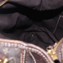 LOUIS VUITTON Monogram Mini Lin Buzasu Anjoul Bag Ebene M95617 LV Auth ep16544-29