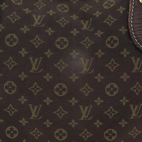 LOUIS VUITTON Monogram Mini Lin Buzasu Anjoul Bag Ebene M95617 LV Auth ep16544