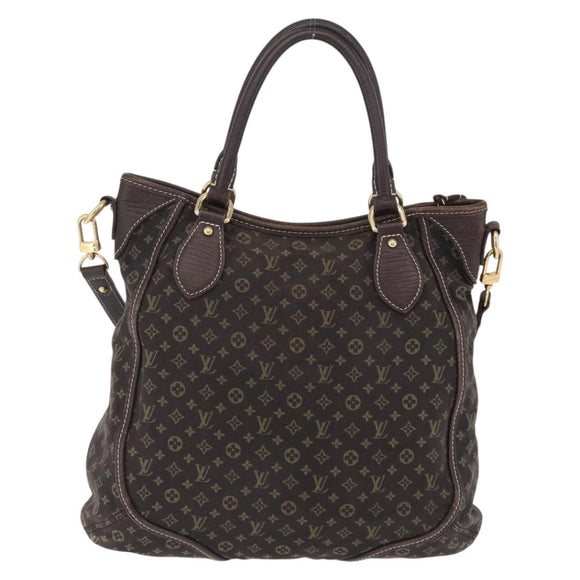 LOUIS VUITTON Monogram Mini Lin Buzasu Anjoul Bag Ebene M95617 LV Auth ep16544