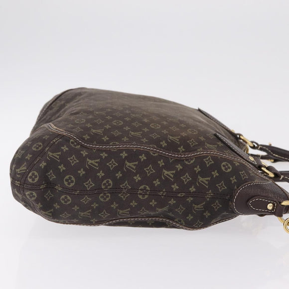 LOUIS VUITTON Monogram Mini Lin Buzasu Anjoul Bag Ebene M95617 LV Auth ep16544