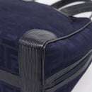 FENDI Zucca Canvas Hand Bag Navy Gold Auth ep16548-9