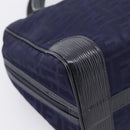 FENDI Zucca Canvas Hand Bag Navy Gold Auth ep16548-14