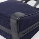 FENDI Zucca Canvas Hand Bag Navy Gold Auth ep16548-15